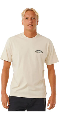 2024 Rip Curl T-shirt Heritage Ding Repairs Para Homem 0EZMTE - Vintage White